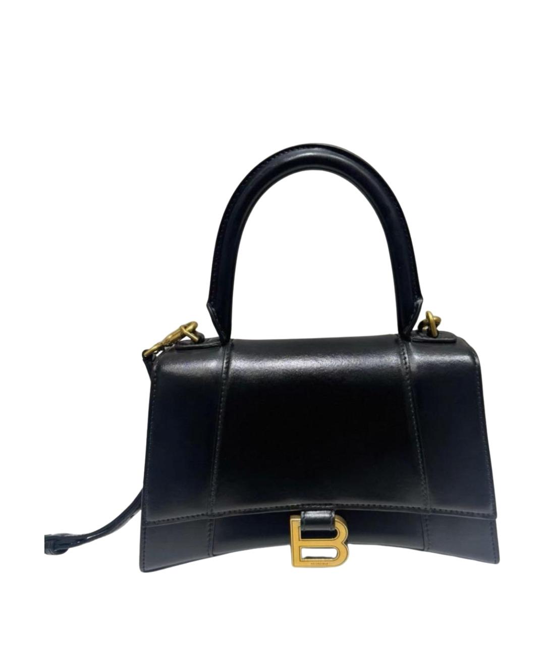 BALENCIAGA Черная кожаная сумка через плечо, фото 1