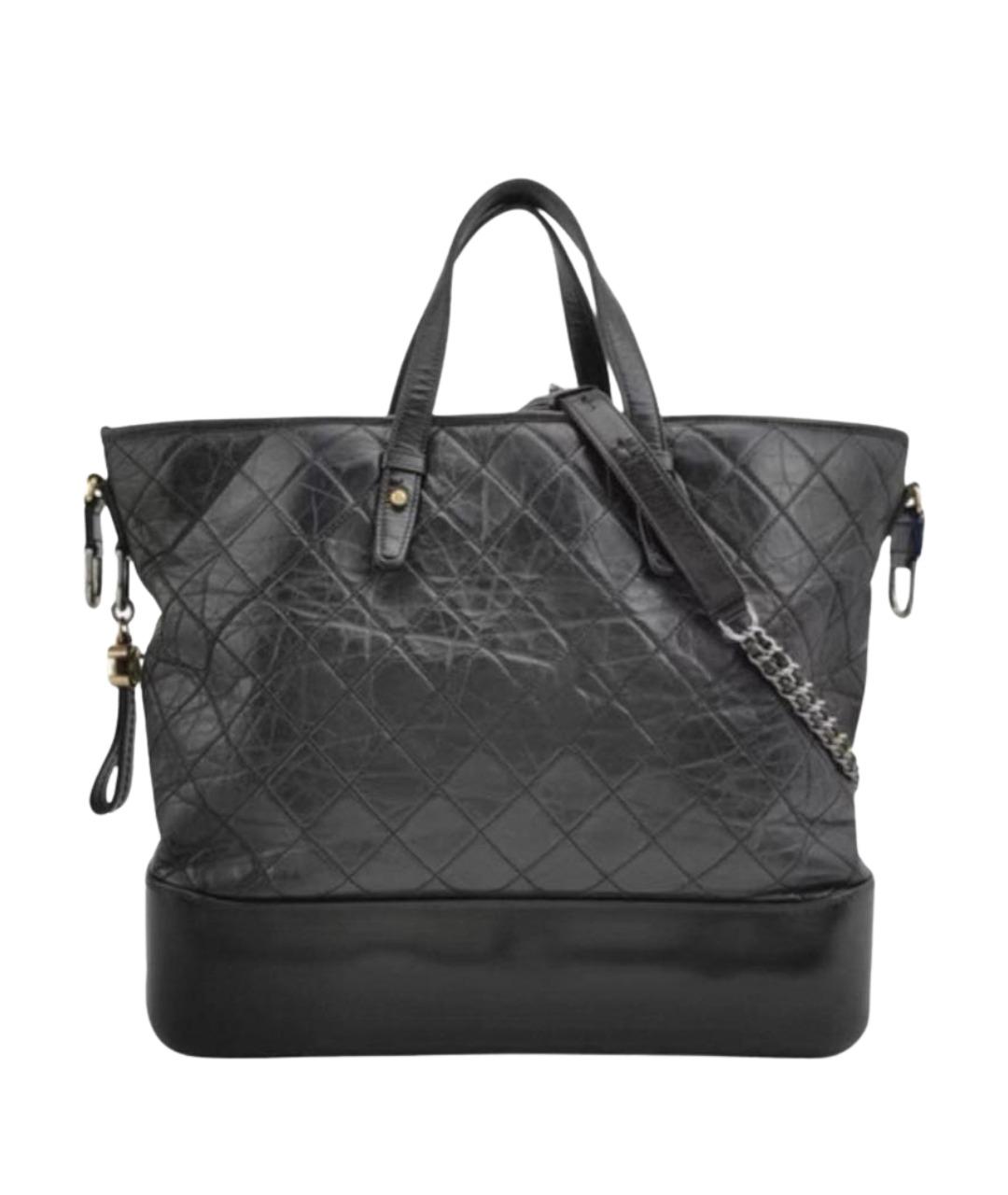 CHANEL Черная кожаная сумка тоут, фото 1