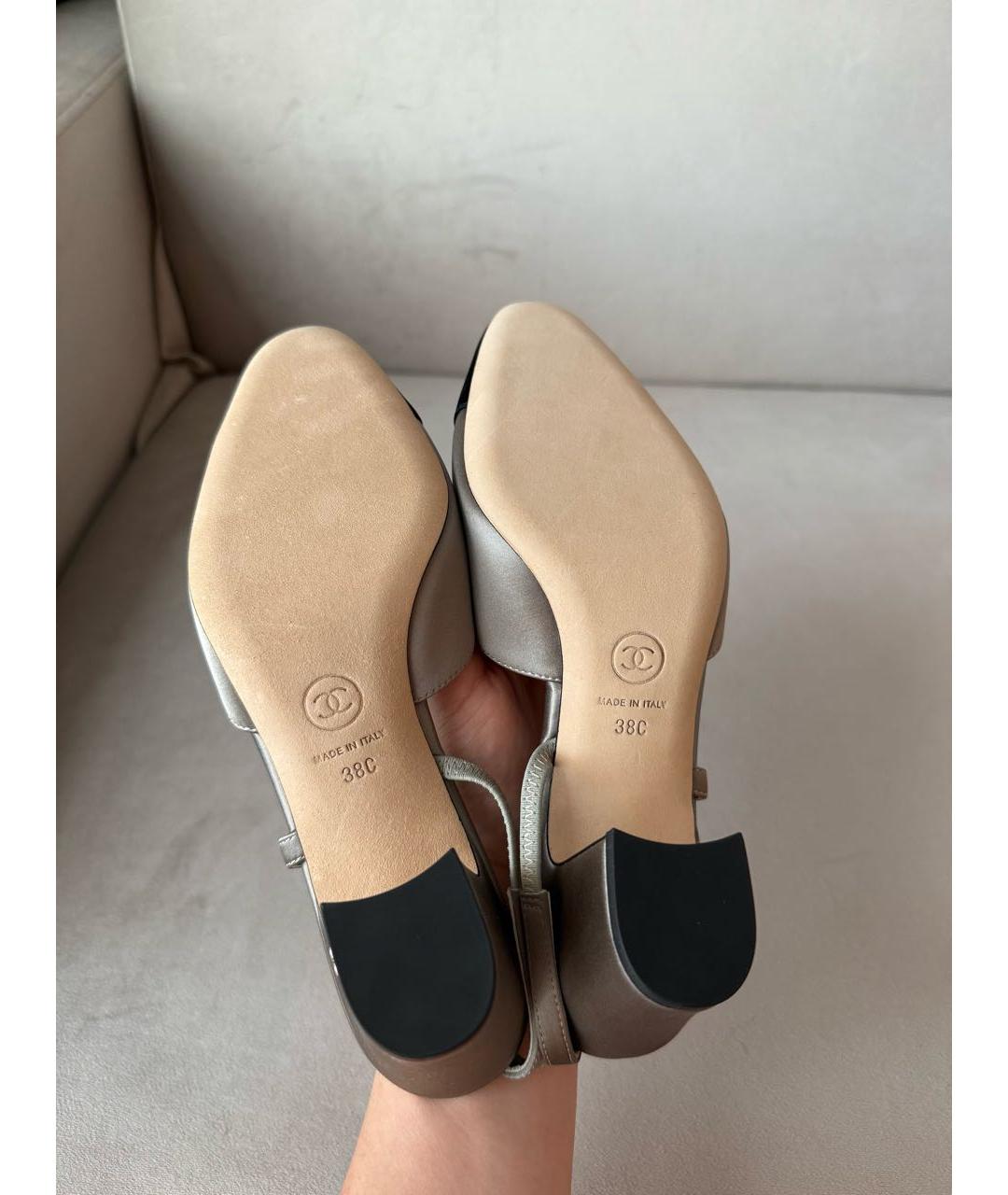 CHANEL Зеленые кожаные туфли, фото 5