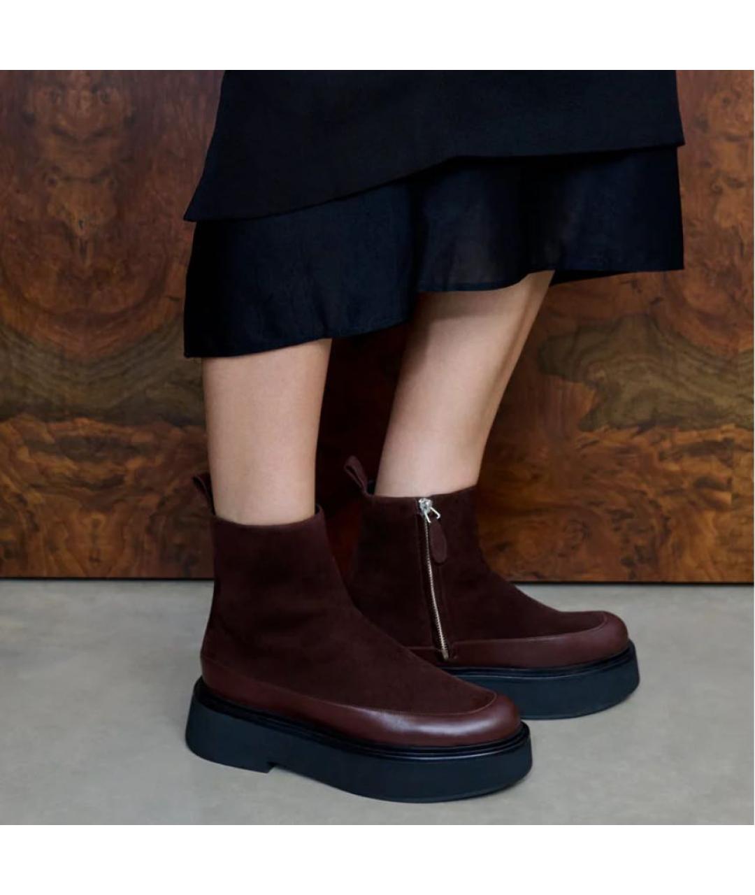 NEOUS Бордовые кожаные ботинки, фото 4
