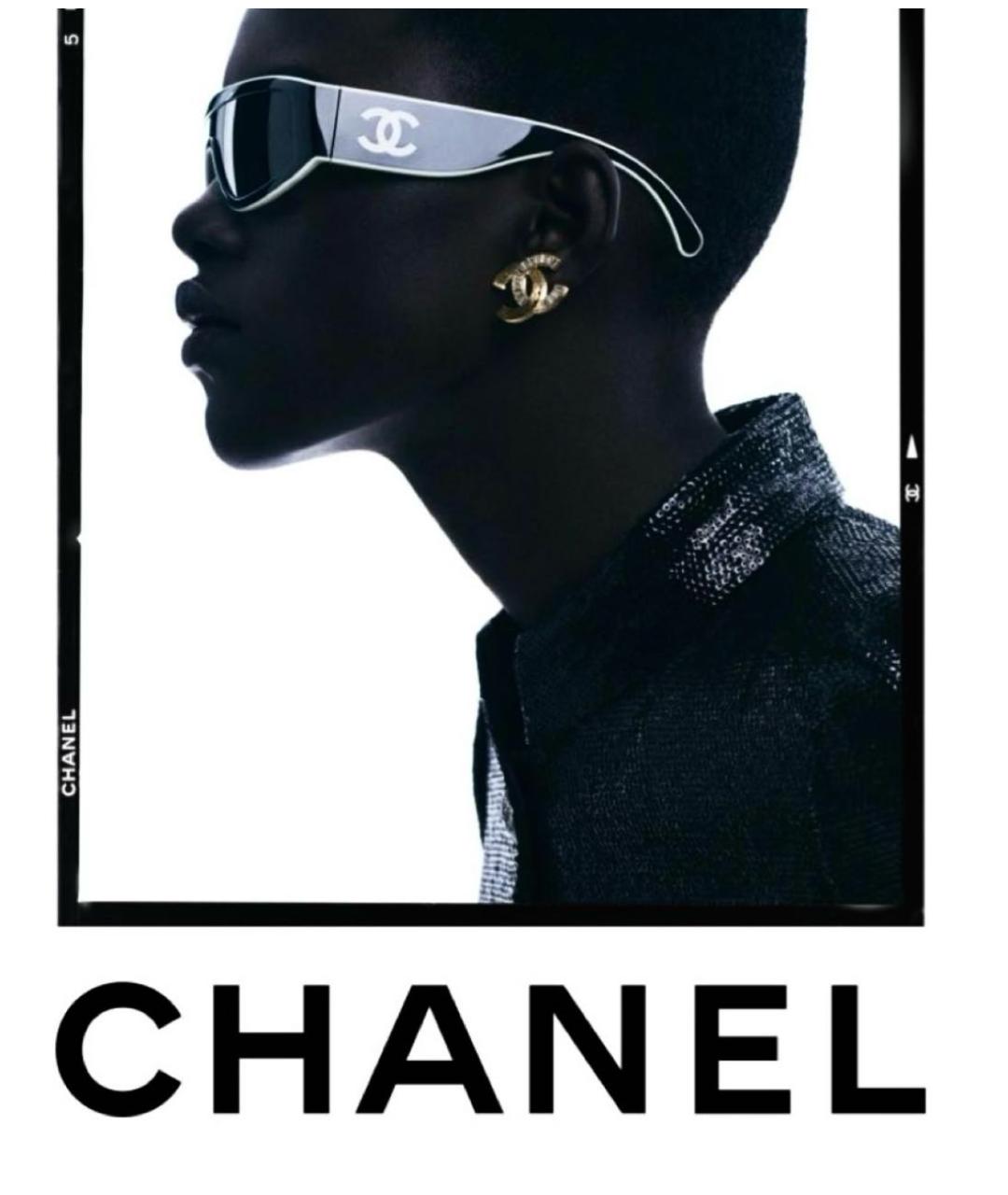 CHANEL Золотые металлические серьги, фото 2