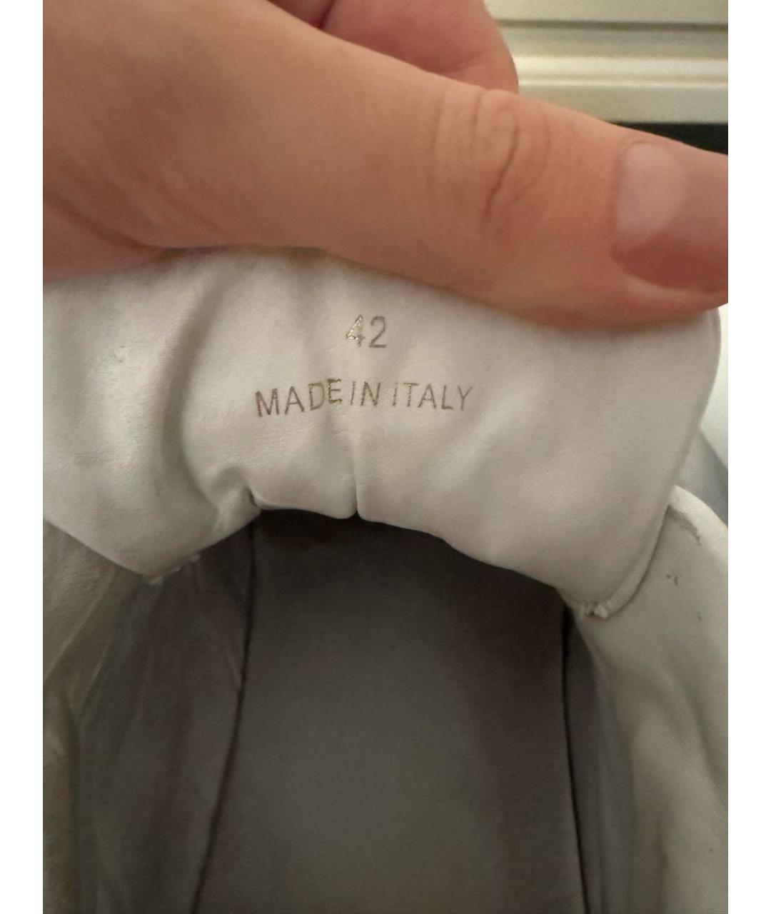 VERSACE Белые кожаные низкие кроссовки / кеды, фото 6