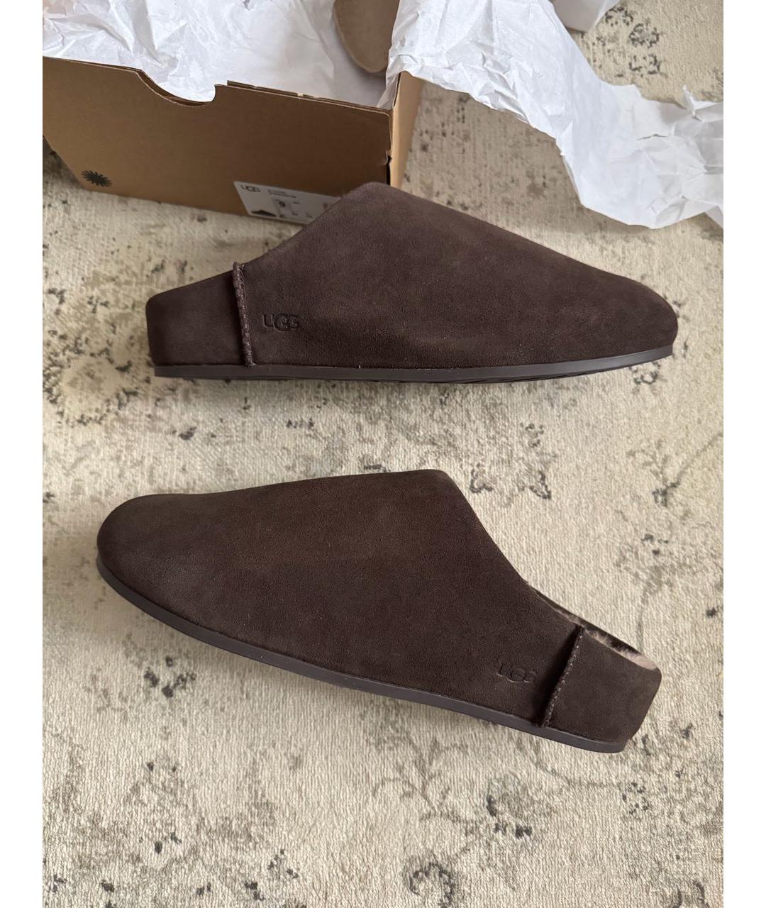 UGG AUSTRALIA Коричневые замшевые мюли, фото 2