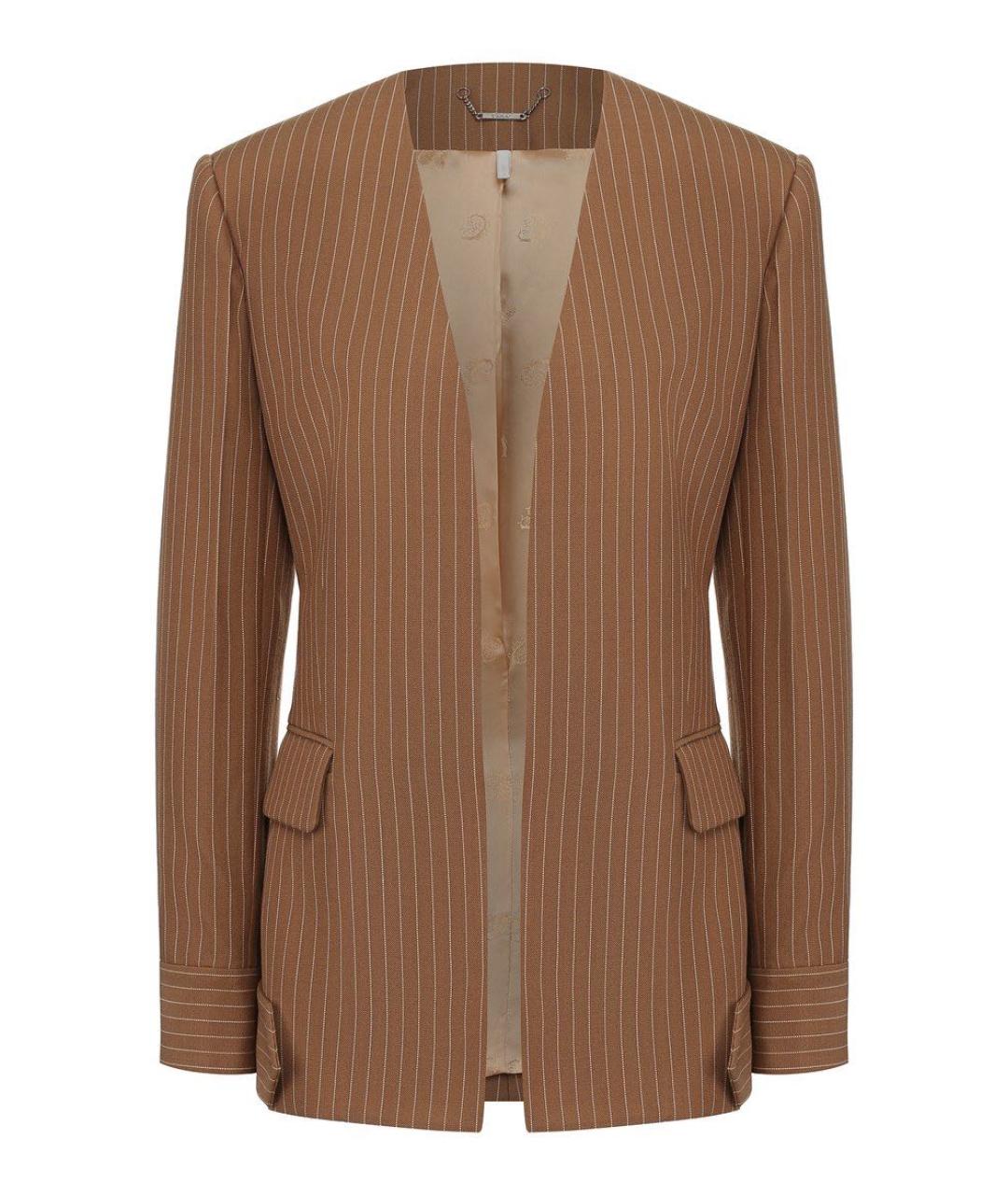 CHLOE Коричневый шерстяной жакет/пиджак, фото 1