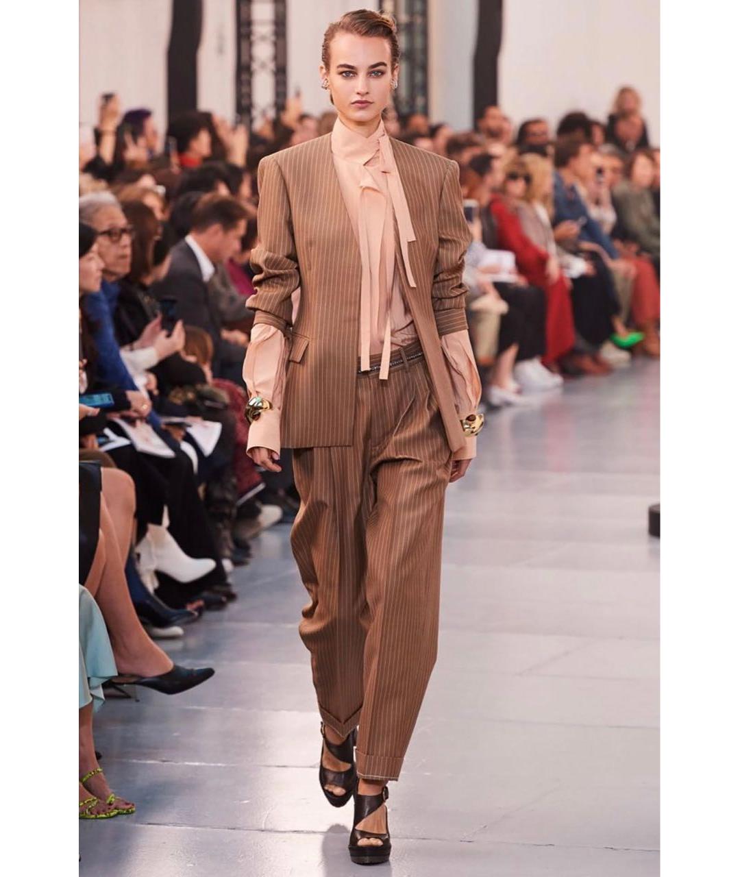 CHLOE Коричневый шерстяной жакет/пиджак, фото 3