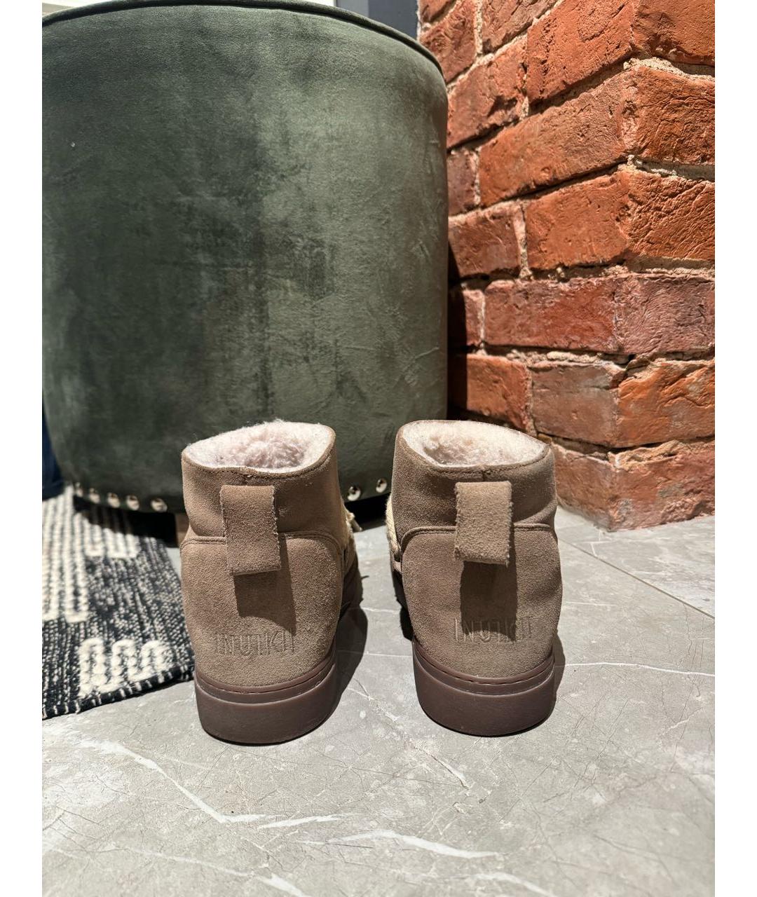 INUIKII Бежевые замшевые ботинки, фото 3