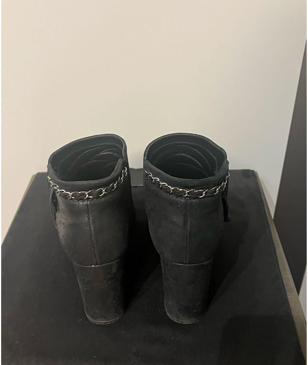 CHANEL Черные кожаные ботильоны, фото 7