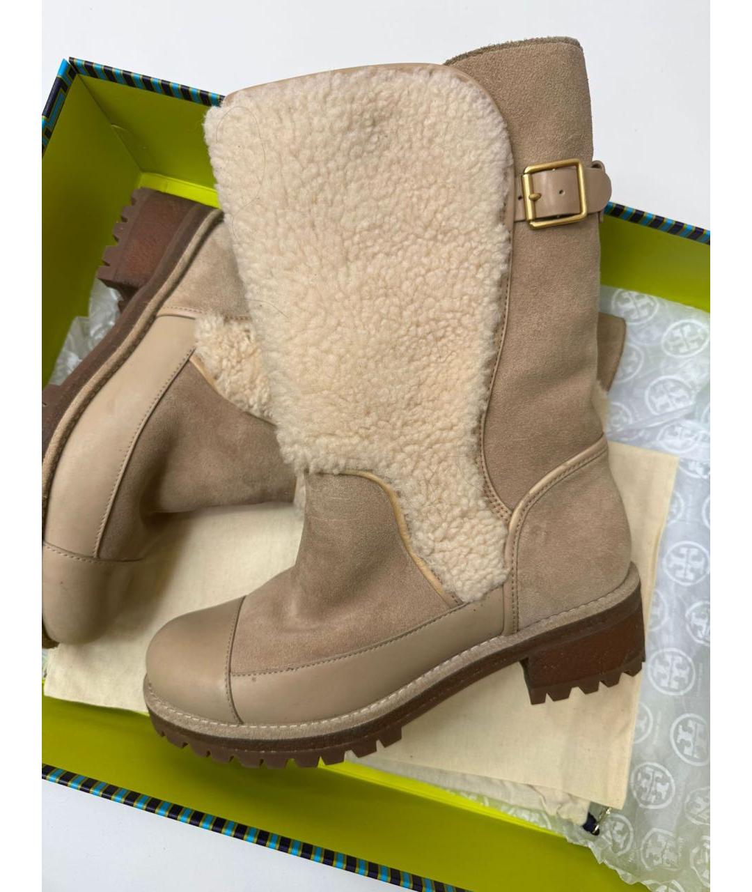 TORY BURCH Бежевые полусапоги, фото 3