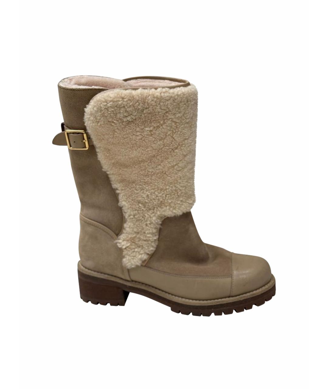 TORY BURCH Бежевые полусапоги, фото 1