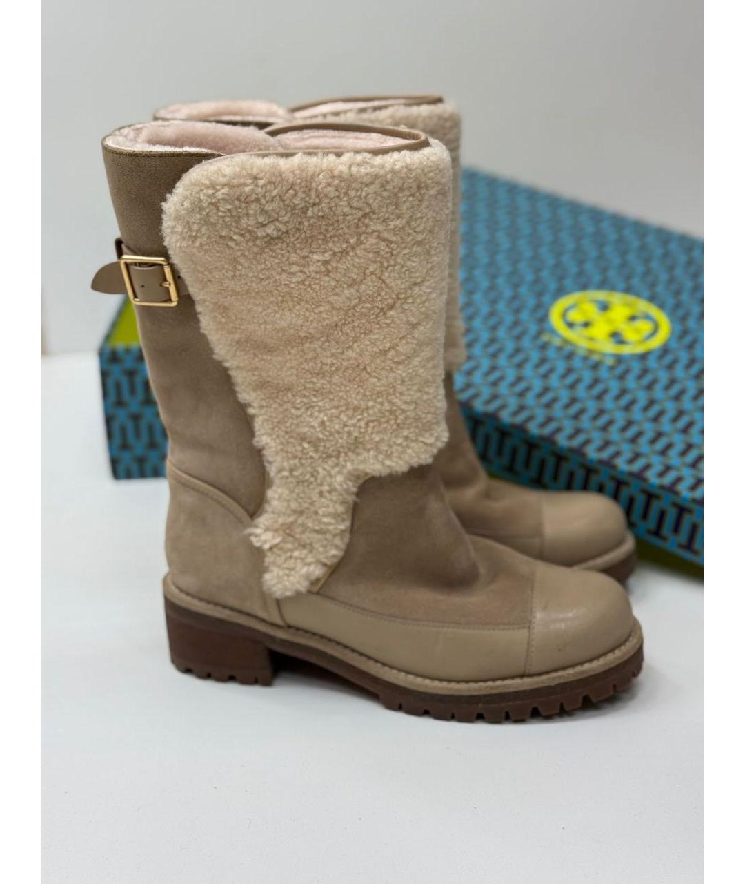 TORY BURCH Бежевые полусапоги, фото 4