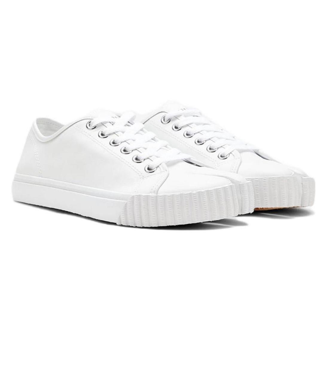 MAISON MARGIELA Белые кожаные кеды, фото 6