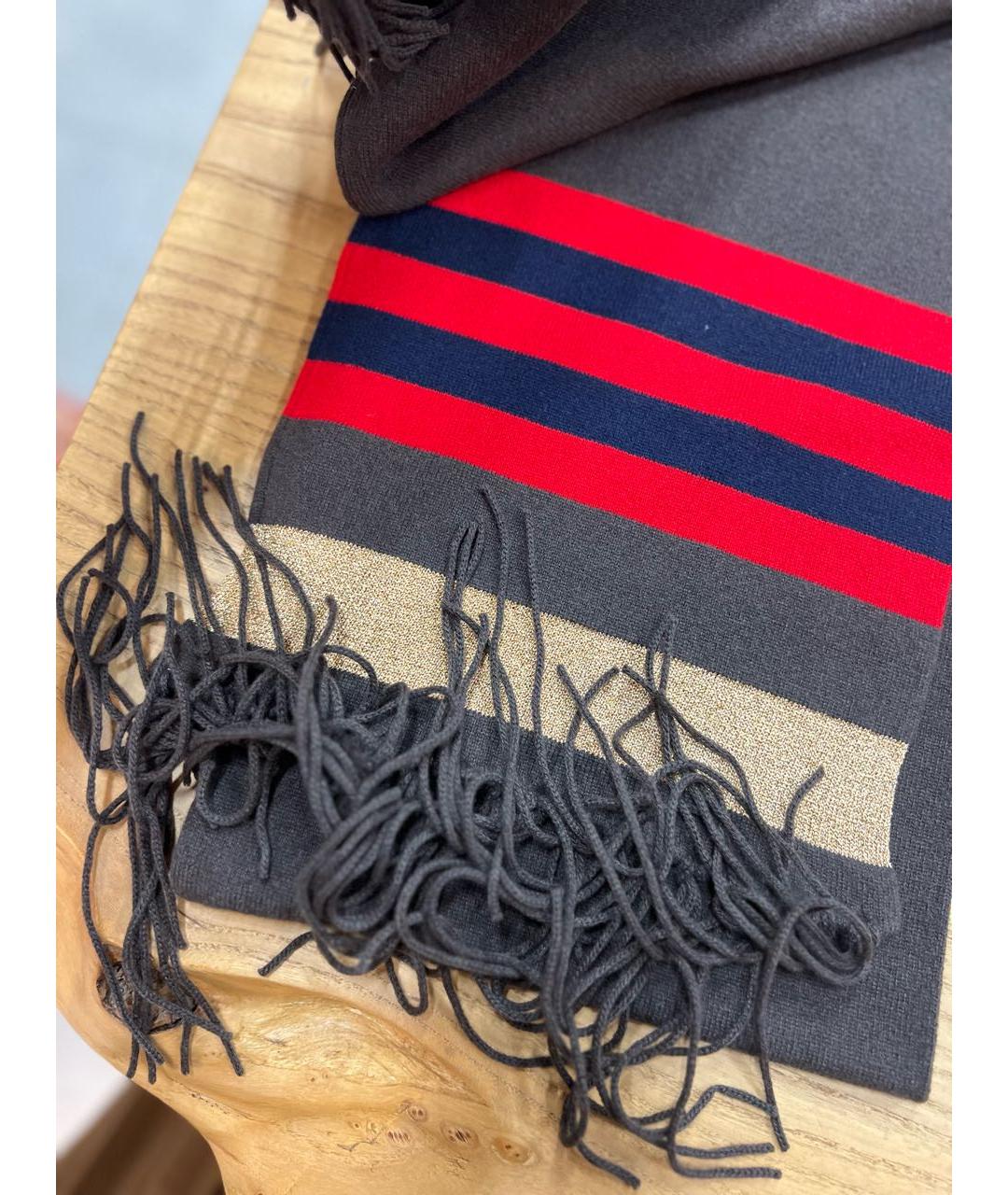 CHANEL Коричневый кашемировый шарф, фото 5