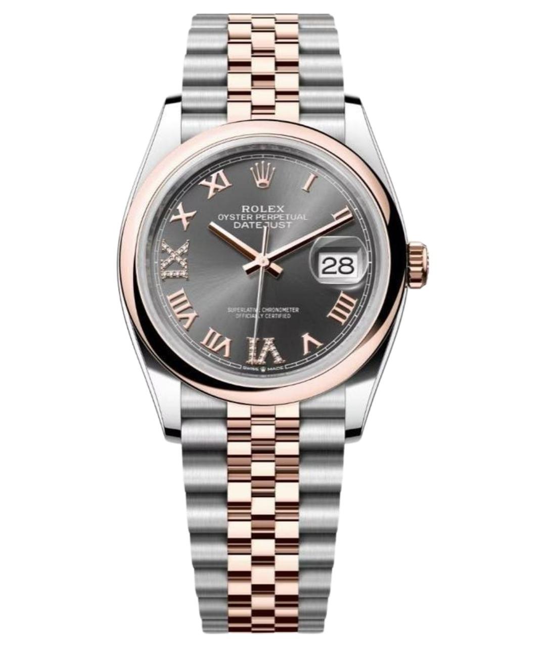 ROLEX Серые часы из розового золота, фото 1