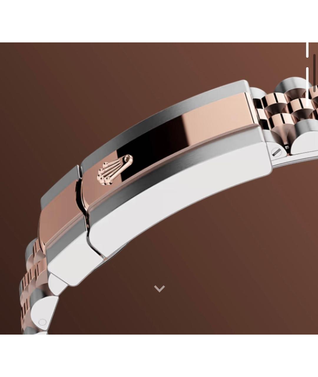 ROLEX Серые часы из розового золота, фото 3