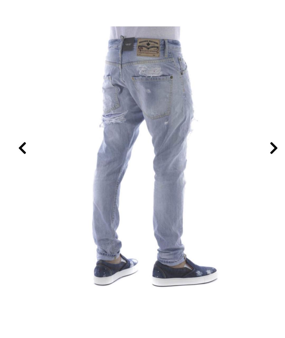 DSQUARED2 Голубые хлопковые джинсы скинни, фото 5