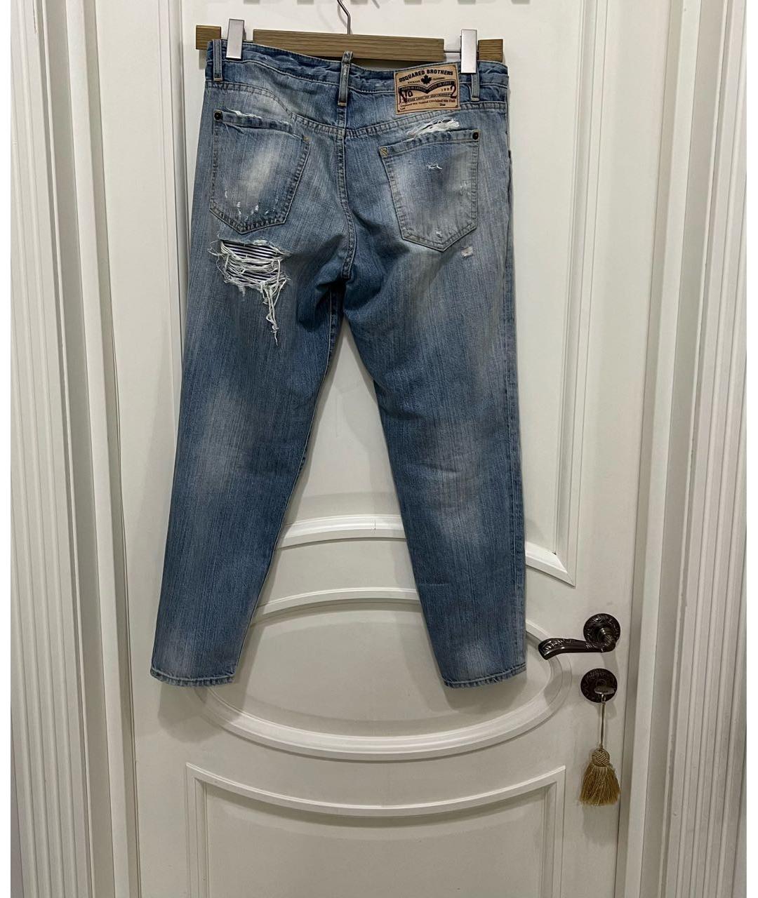 DSQUARED2 Голубые хлопковые джинсы скинни, фото 7