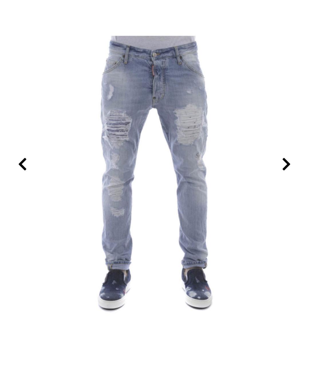 DSQUARED2 Голубые хлопковые джинсы скинни, фото 3