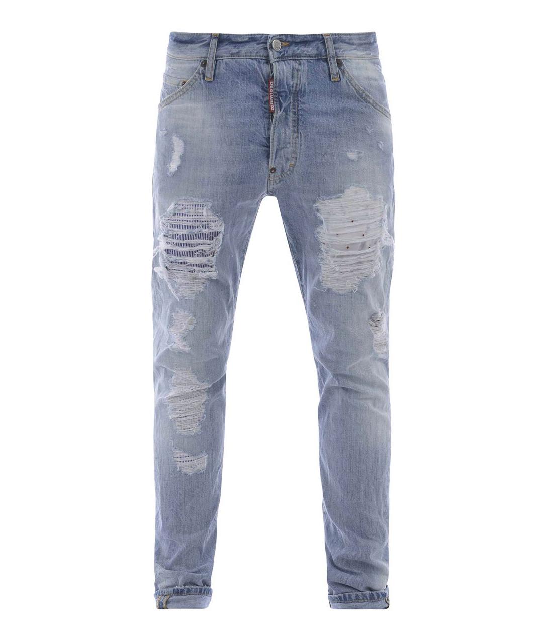 DSQUARED2 Голубые хлопковые джинсы скинни, фото 1