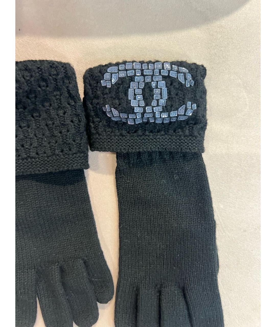 CHANEL Черные кашемировые перчатки, фото 2