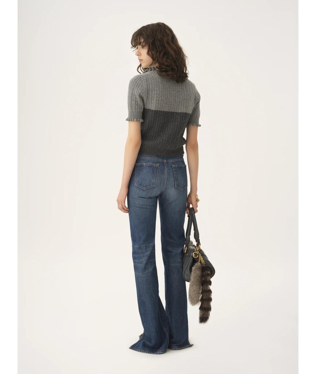 CHLOE Серая шерстяная футболка, фото 4