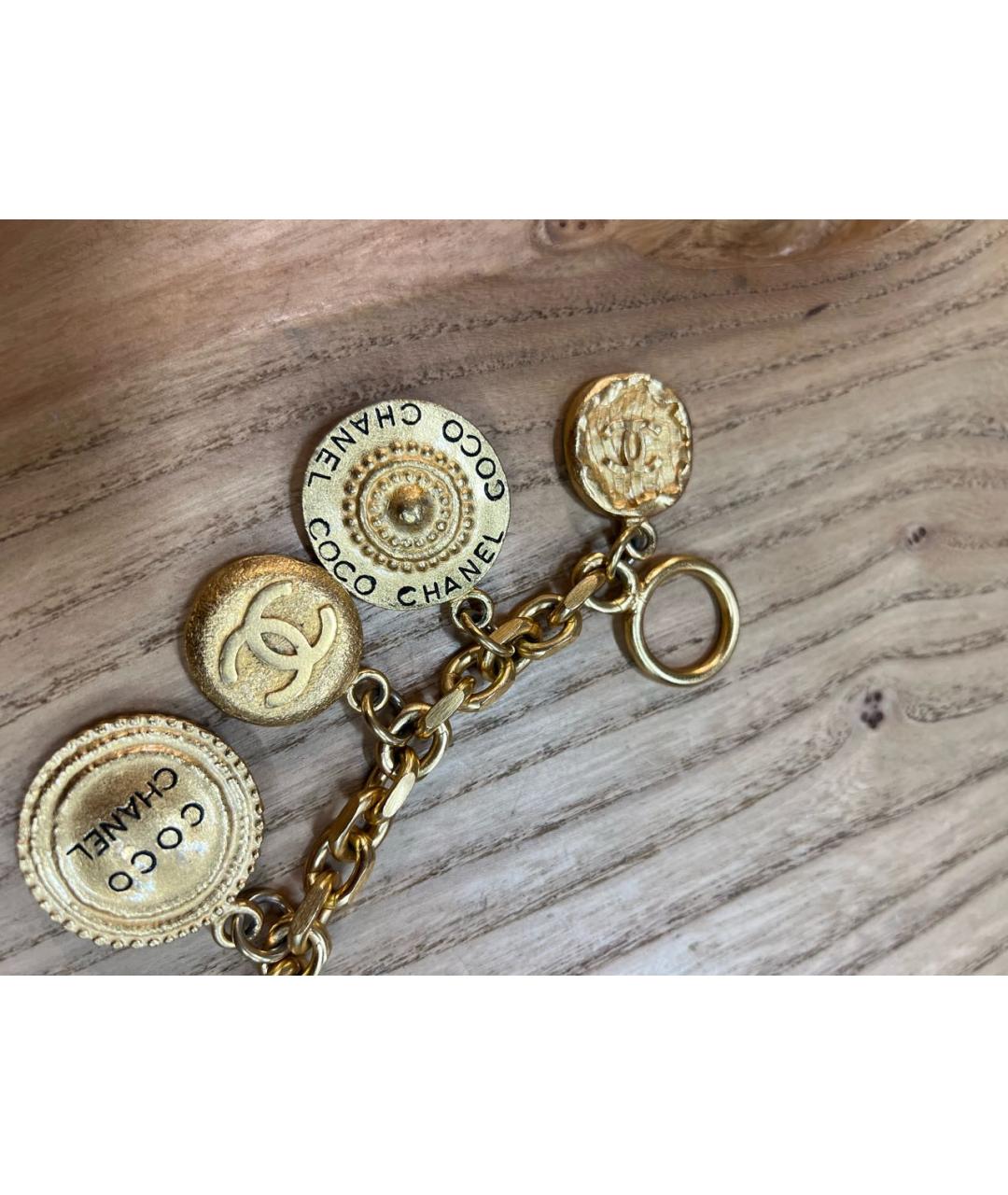 CHANEL Золотой латунный браслет, фото 3