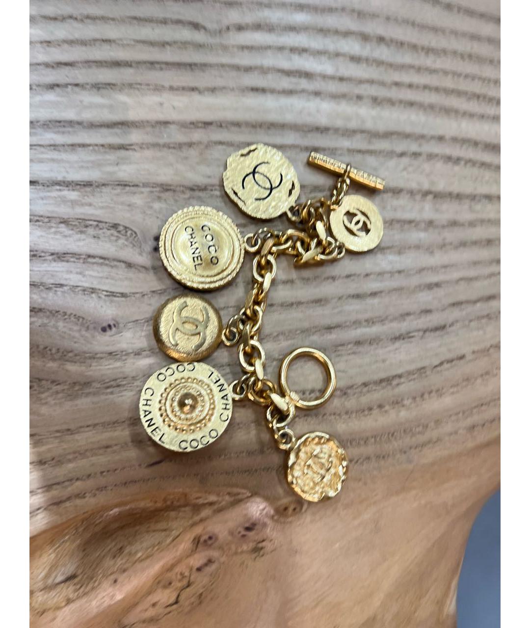 CHANEL Золотой латунный браслет, фото 6