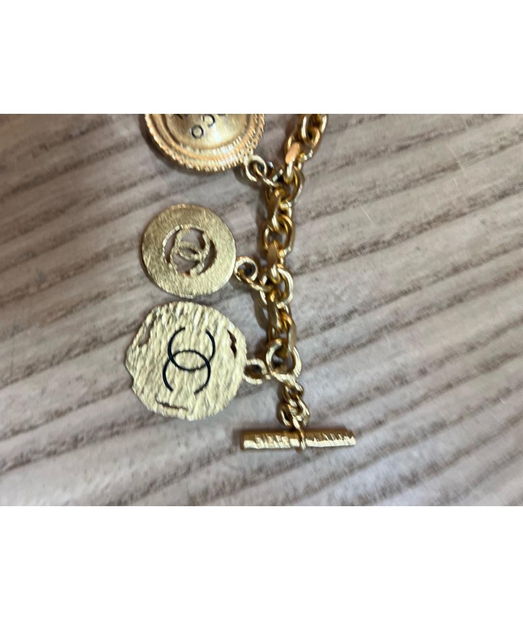 CHANEL Золотой латунный браслет, фото 2