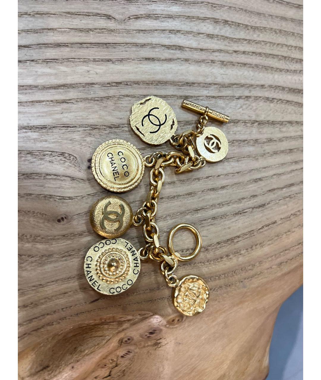 CHANEL Золотой латунный браслет, фото 5