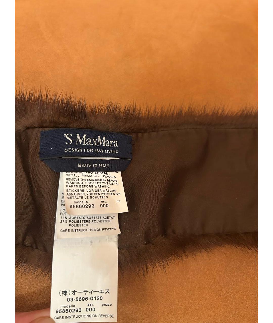 'S MAX MARA Коричневый воротник, фото 5