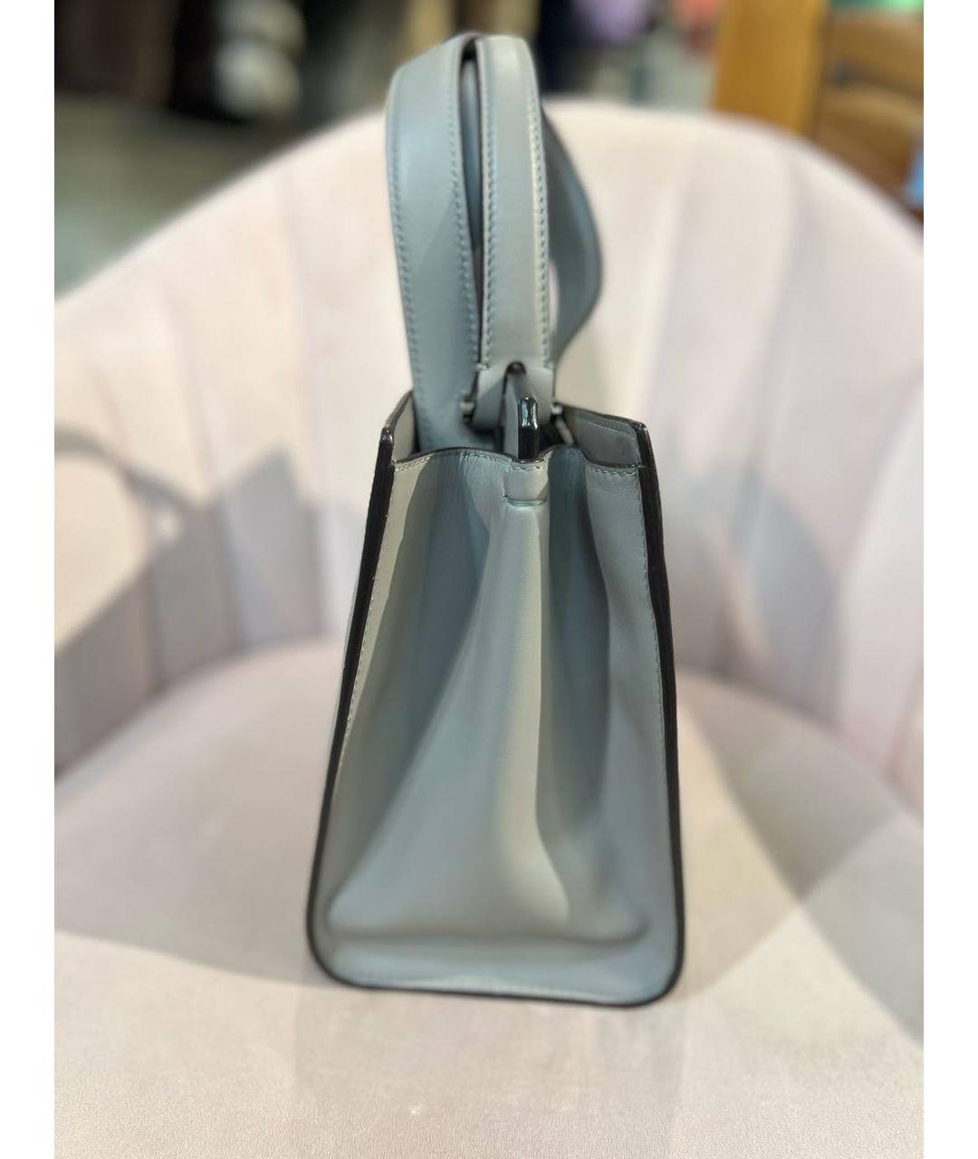 LORO PIANA Серая кожаная сумка тоут, фото 5