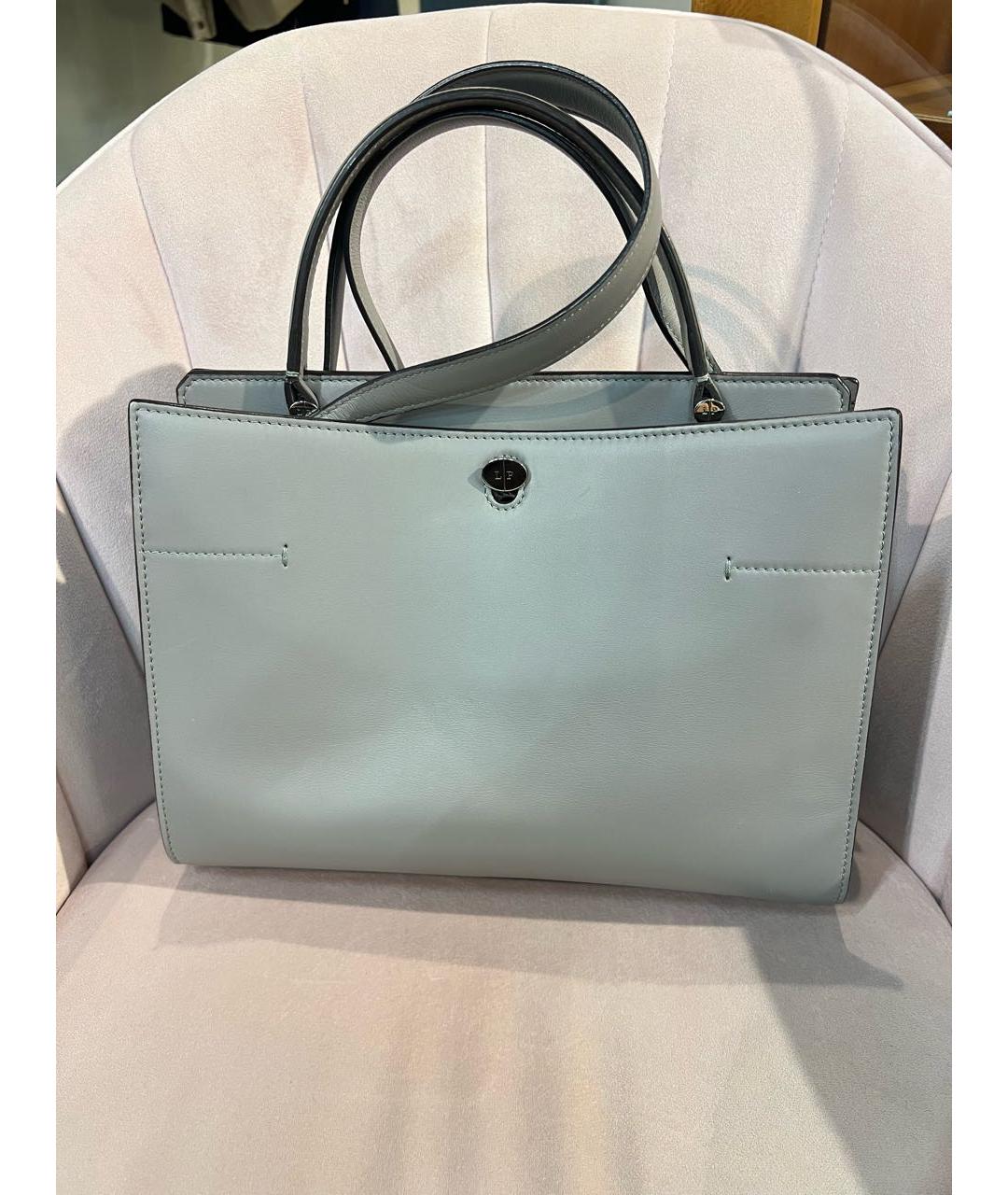 LORO PIANA Серая кожаная сумка тоут, фото 9