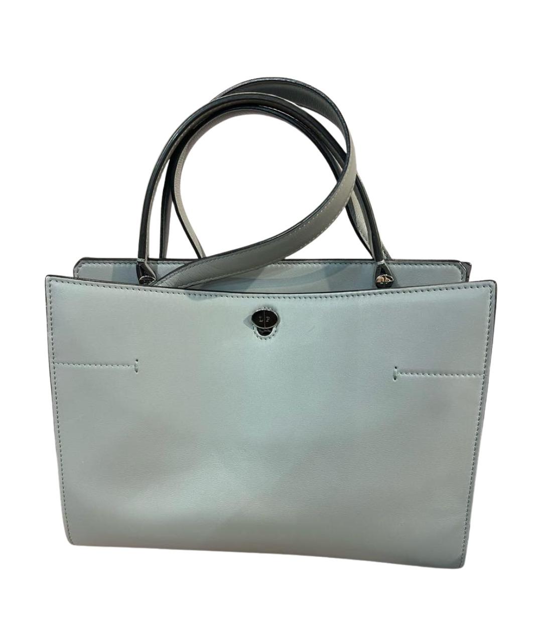 LORO PIANA Серая кожаная сумка тоут, фото 1