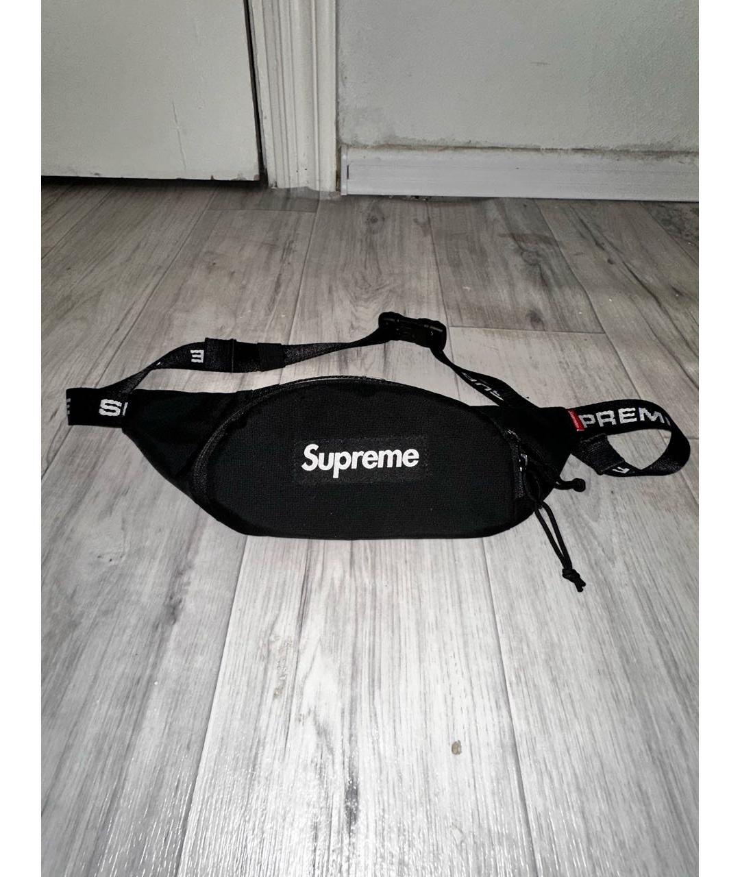 SUPREME Черная синтетическая поясная сумка, фото 9