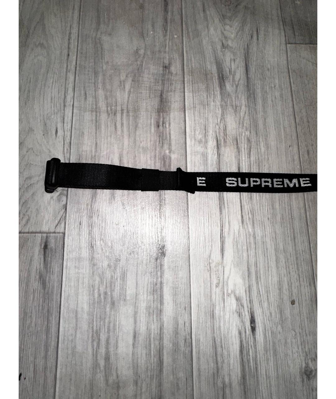 SUPREME Черная синтетическая поясная сумка, фото 4