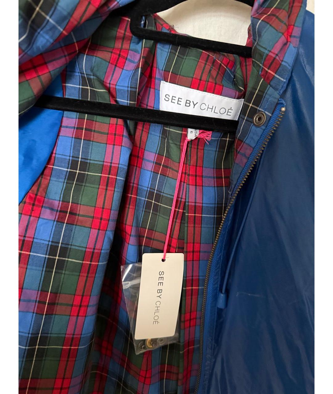 SEE BY CHLOE Синяя хлопковая куртка, фото 2