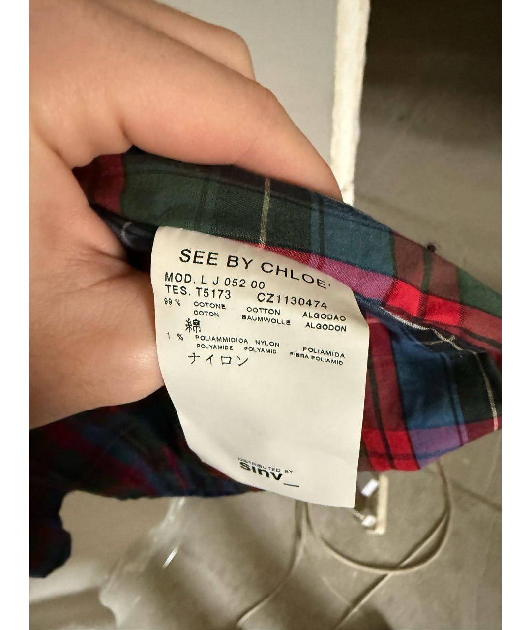 SEE BY CHLOE Синяя хлопковая куртка, фото 5