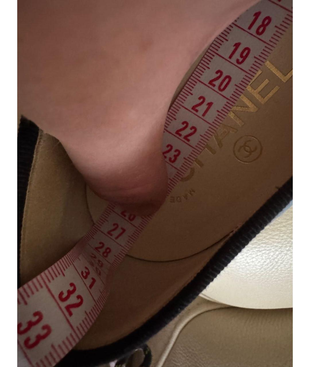 CHANEL Синие кожаные балетки, фото 6