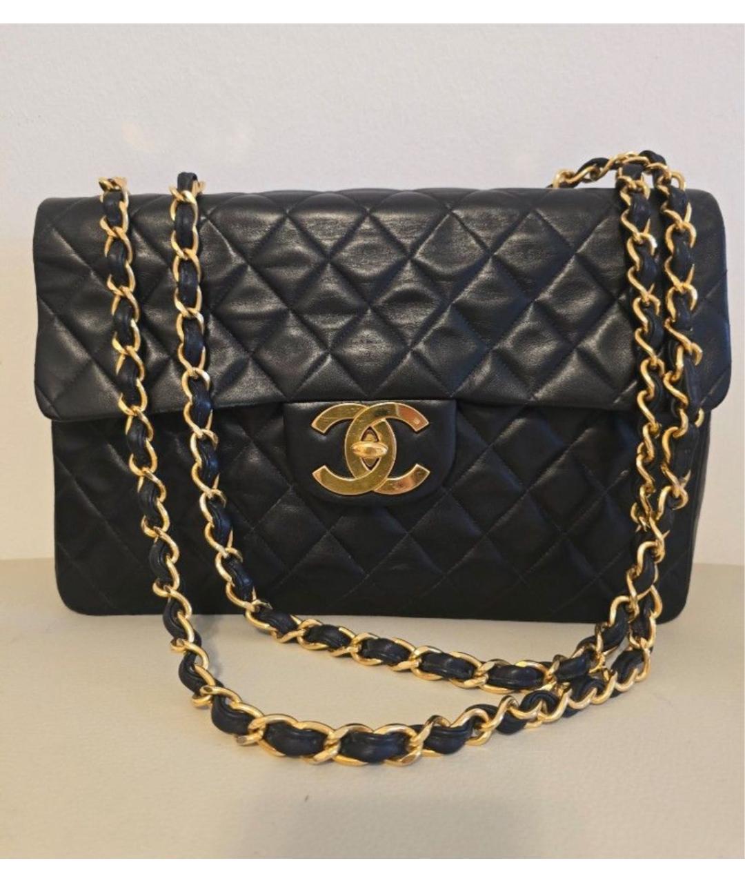 CHANEL Черная кожаная сумка через плечо, фото 5