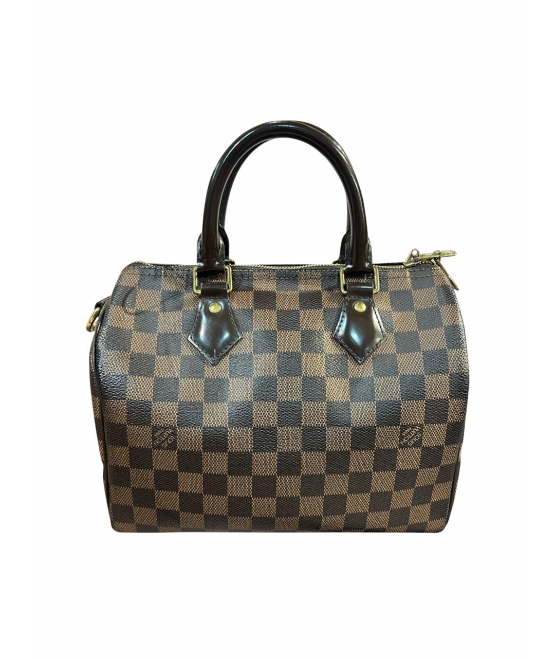 LOUIS VUITTON Коричневая кожаная сумка с короткими ручками, фото 1