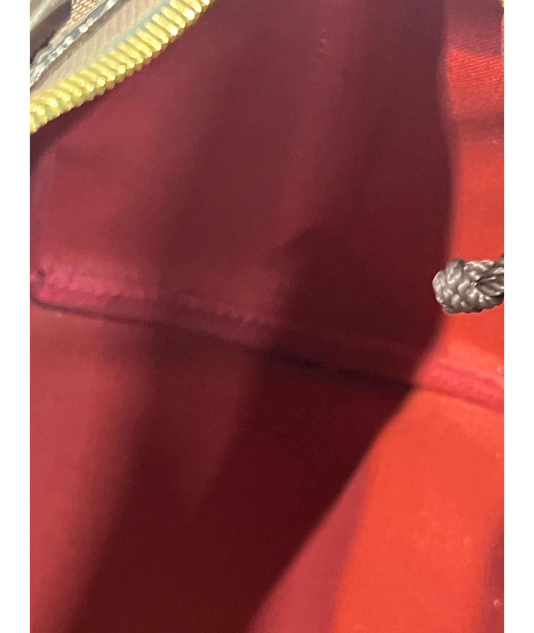 LOUIS VUITTON Коричневая кожаная сумка с короткими ручками, фото 8