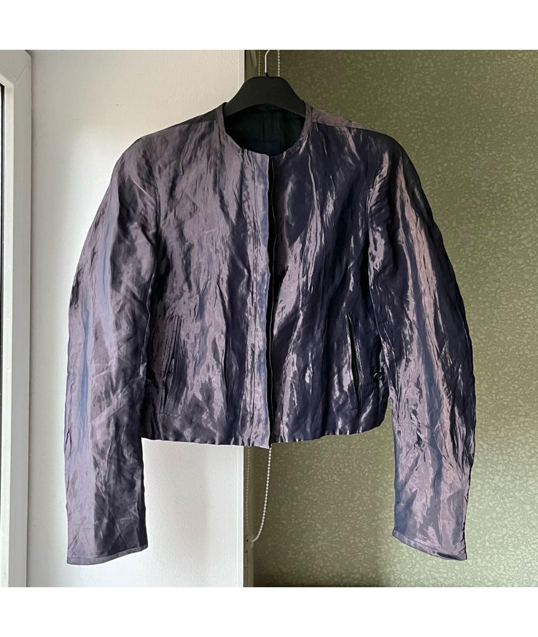 BURBERRY Фиолетовая шелковая куртка, фото 9