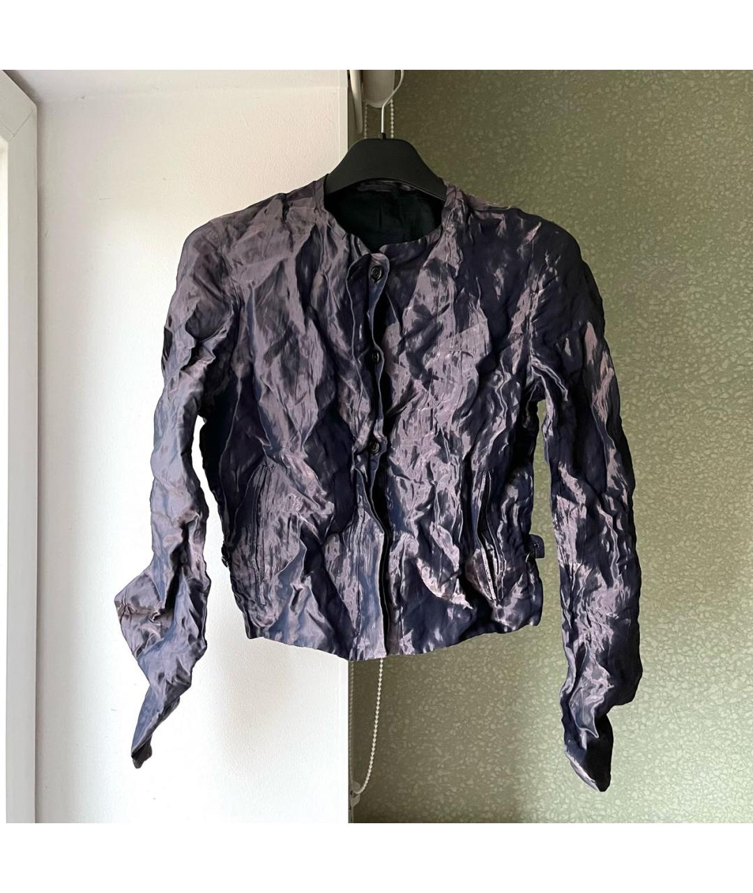 BURBERRY Фиолетовая шелковая куртка, фото 3