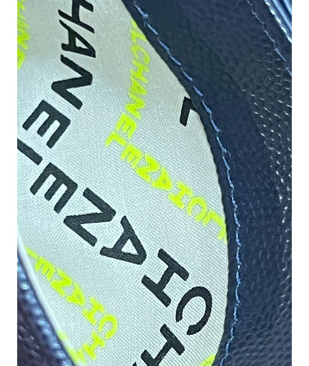 CHANEL Темно-синий кожаный кардхолдер, фото 7