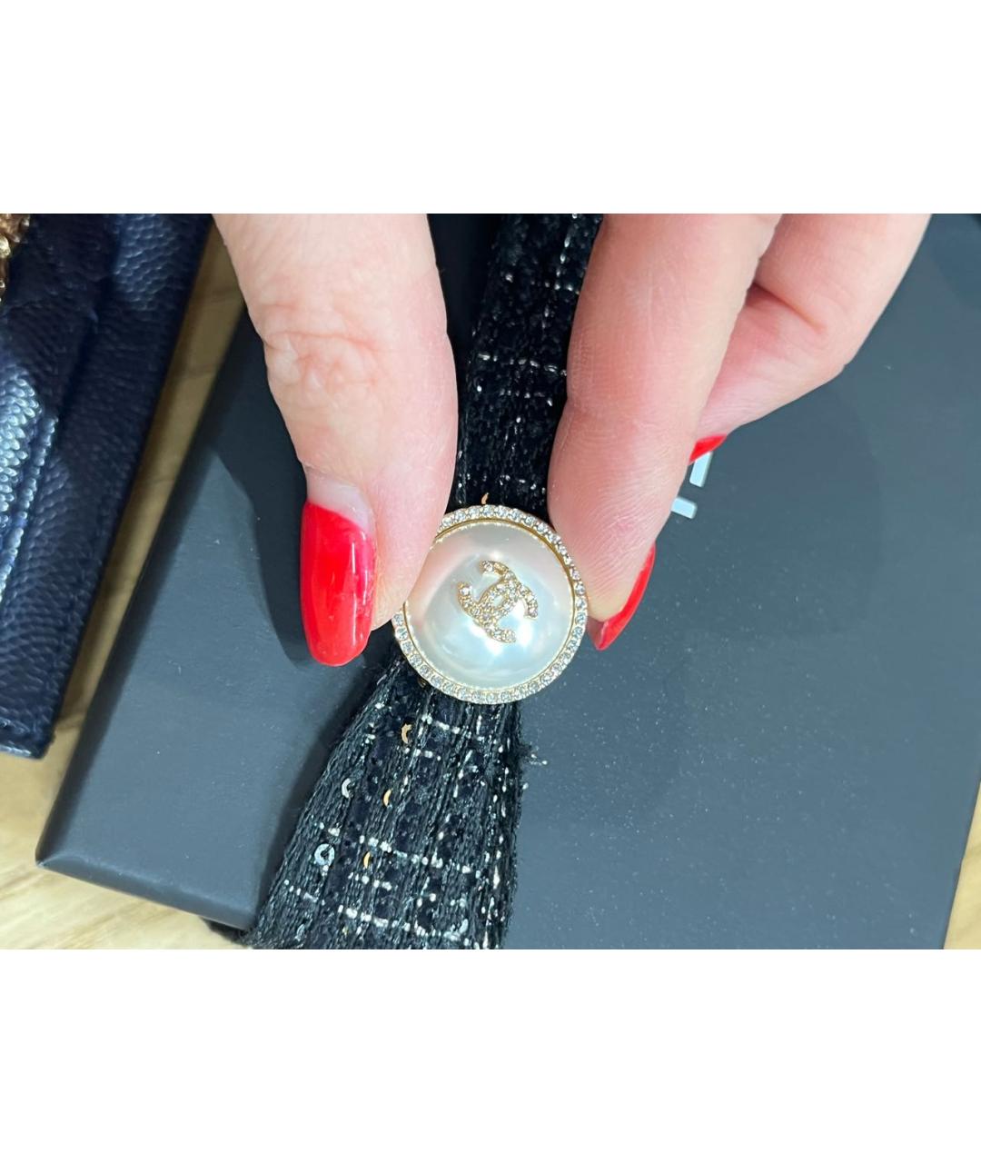 CHANEL Темно-синий кожаный кардхолдер, фото 3