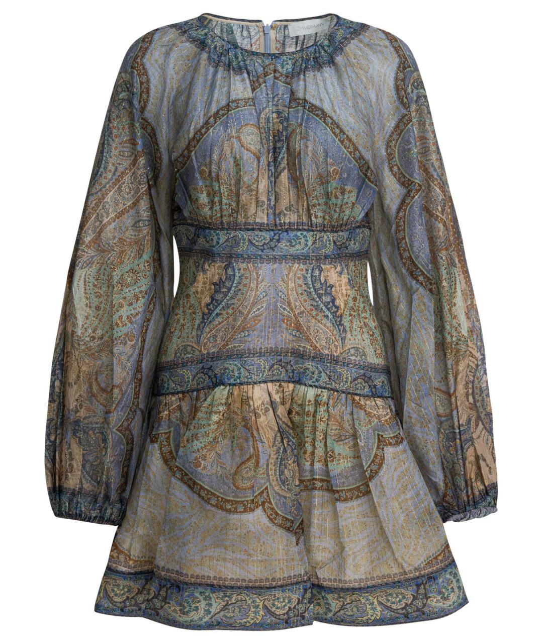 ZIMMERMANN Мульти шелковое повседневное платье, фото 1