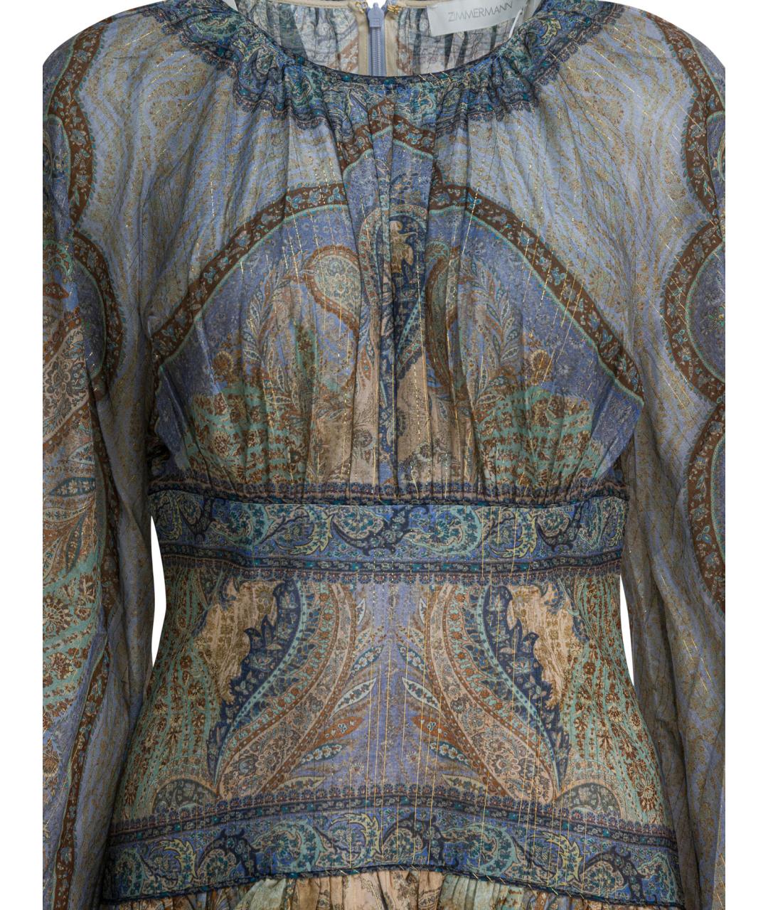 ZIMMERMANN Мульти шелковое повседневное платье, фото 2