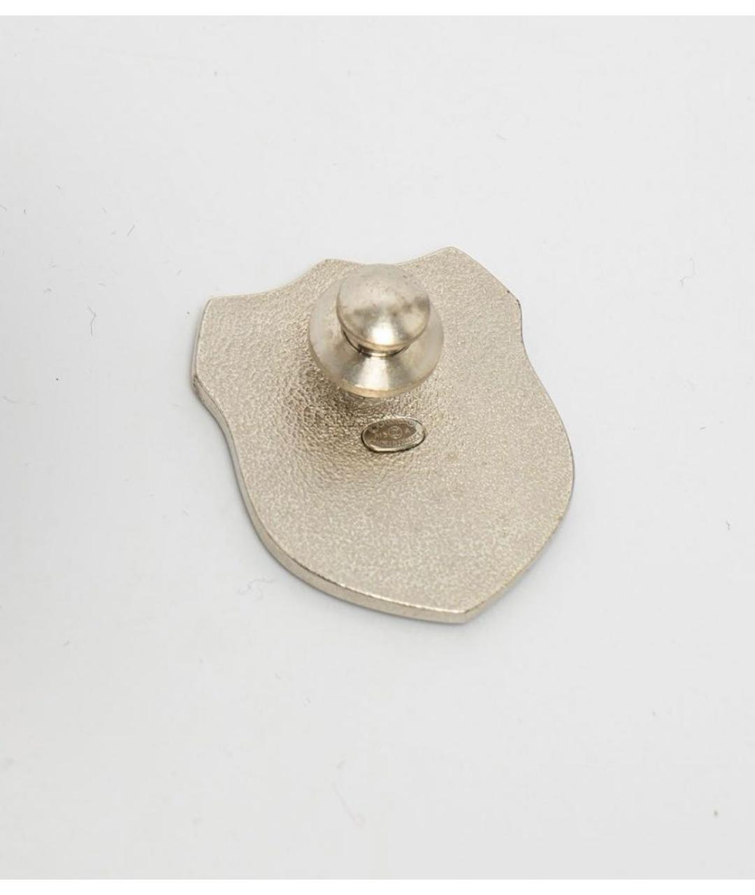 CHANEL Золотая металлическая брошь, фото 4