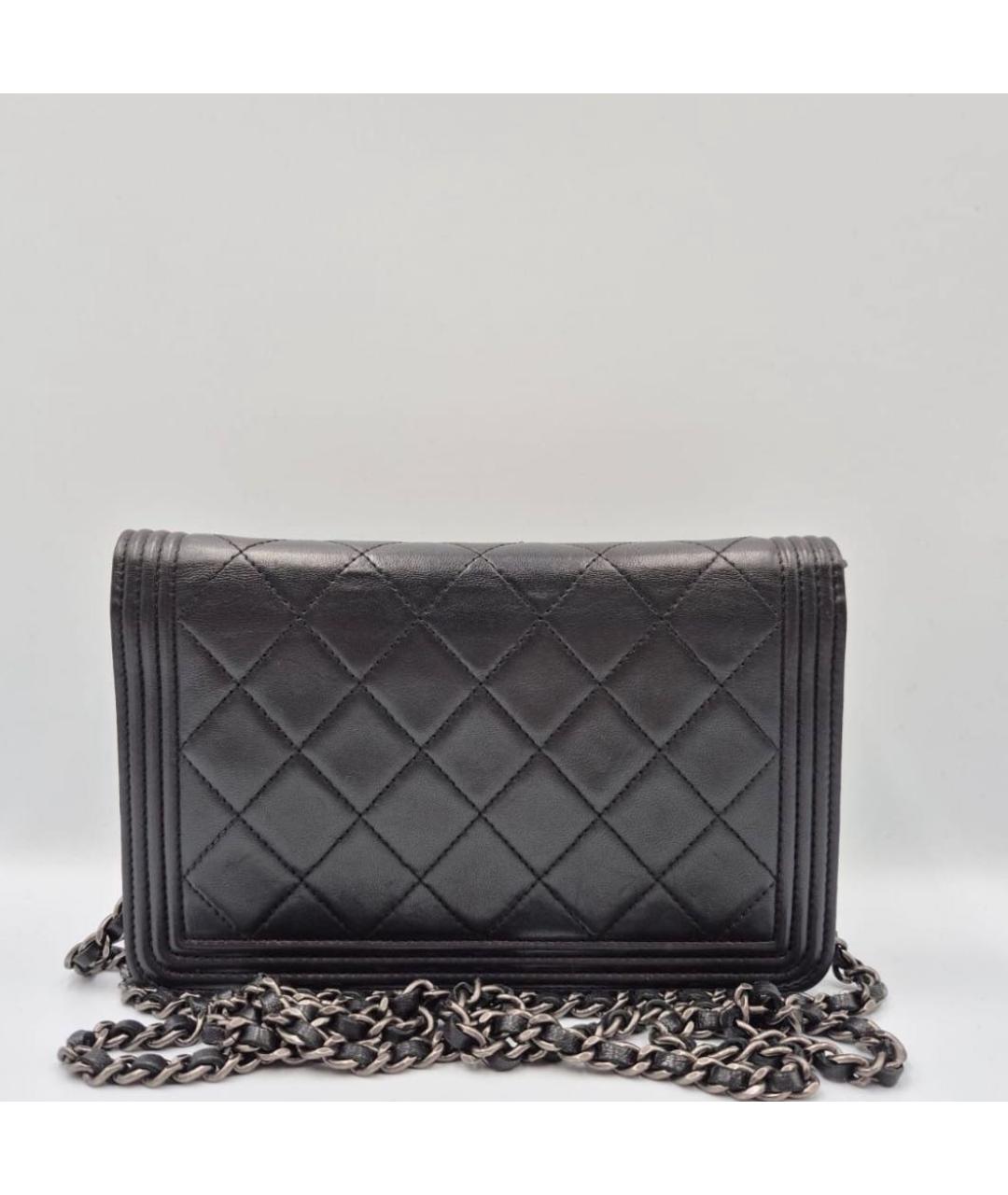 CHANEL Черная кожаная сумка через плечо, фото 3