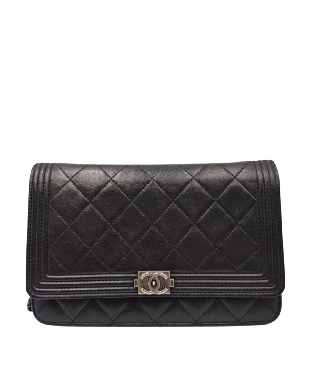 CHANEL Черная кожаная сумка через плечо, фото 6