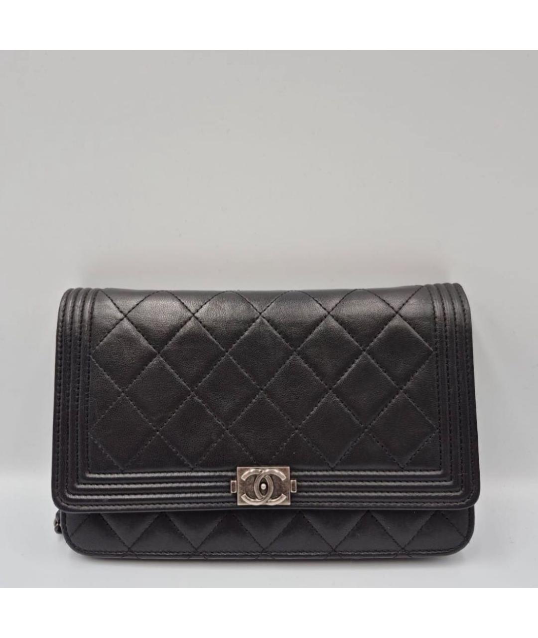 CHANEL Черная кожаная сумка через плечо, фото 5